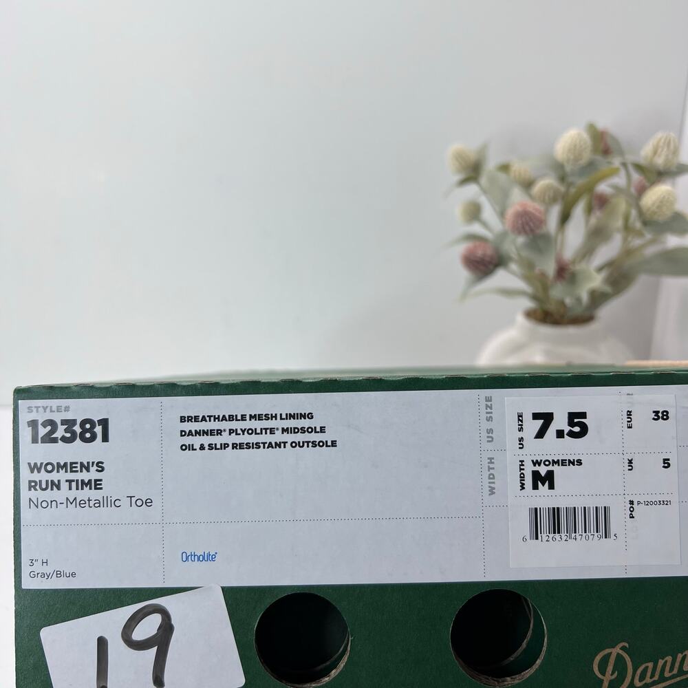 Danner Run Time 3" Composite Non-Metallic Toe Sneaker Gray/Blue 12381 Women 7.5M - Picture 10 of 10